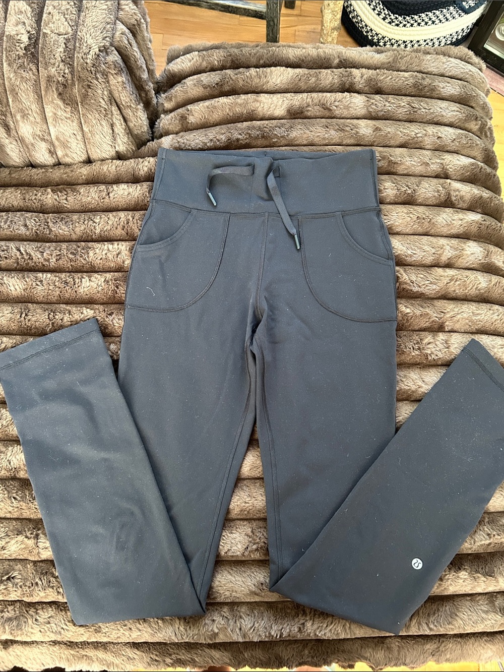 lululemon athletica Black Pocket Drawstring Leggings